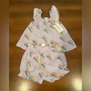 Siaomimi NWT baby set summer shorts and top‎ girl 9-12 months